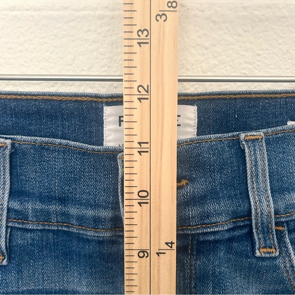 FRAME Denim Le Vintage Crop Jeans Flare Two-Tone Contrast Wide Fall Blue Size 25 - Picture 13 of 16